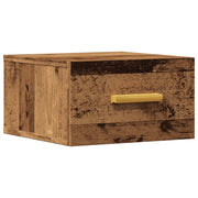 Comodino | Armadio da Notte | Mobiletto da notte a Muro Legno Antico 35x35x20 cm