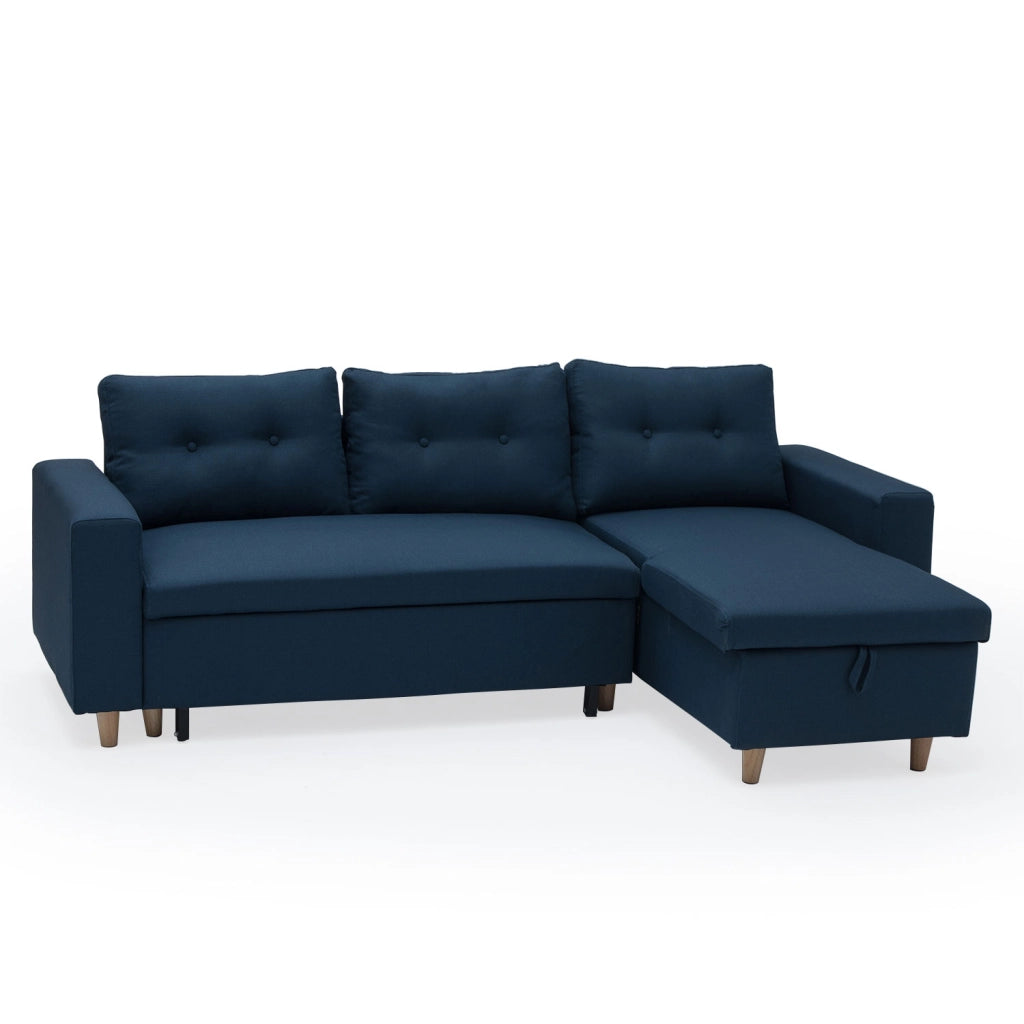 WADEDivano letto angolare a 3 posti blu