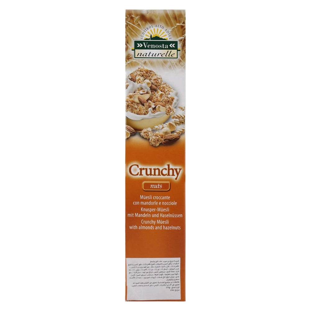 Venosta naturelle crunchy nuts con mandorle e nocciole 3 confezioni da 375 grammi
