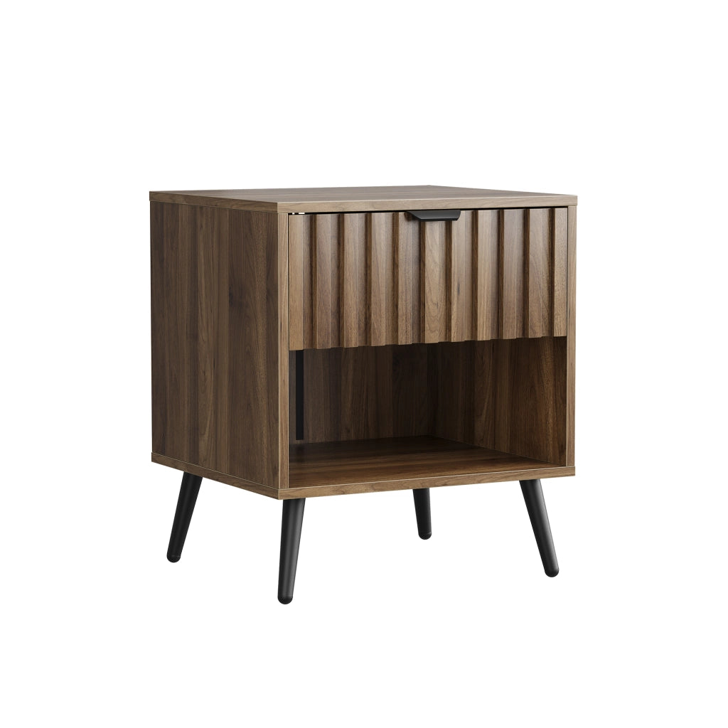 Tavolino Comodino con Cassetto ¨C MINIMAL ¨C Noce, 45x40x53 cm
