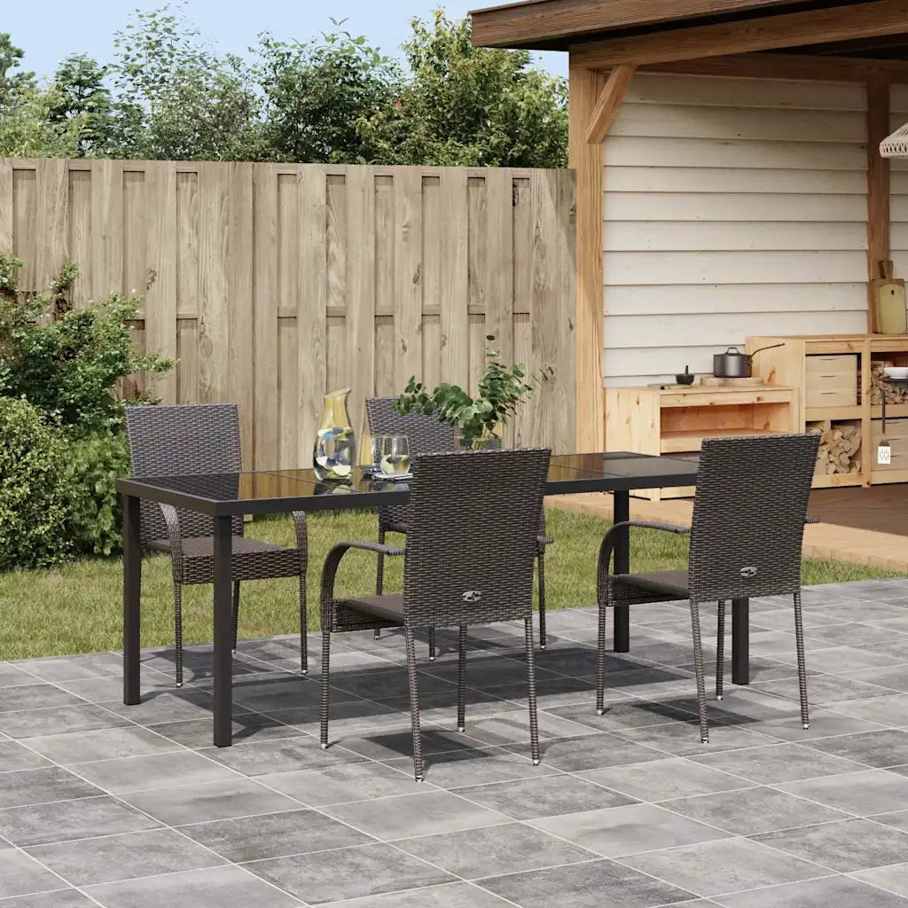 Set da Pranzo per Giardino 5 pcs Marrone 3379400