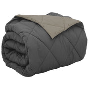 Piumone | Duvet Completo Annuale Grigio chiaro e Antracite 220 x 240 cm