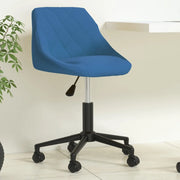 Sedia Girevole da Ufficio Blu in Velluto 335488