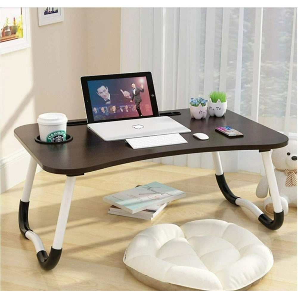 Trade Shop - Tavolino Pieghevole Vassoio Scrivania 60x40x28 Cm Tavolo Per Computer Portatile -