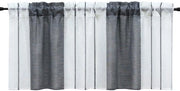 Vetrata trasparente a strisce - adatta per cucina - 1 pezzo - grigio - 30x120 cm
