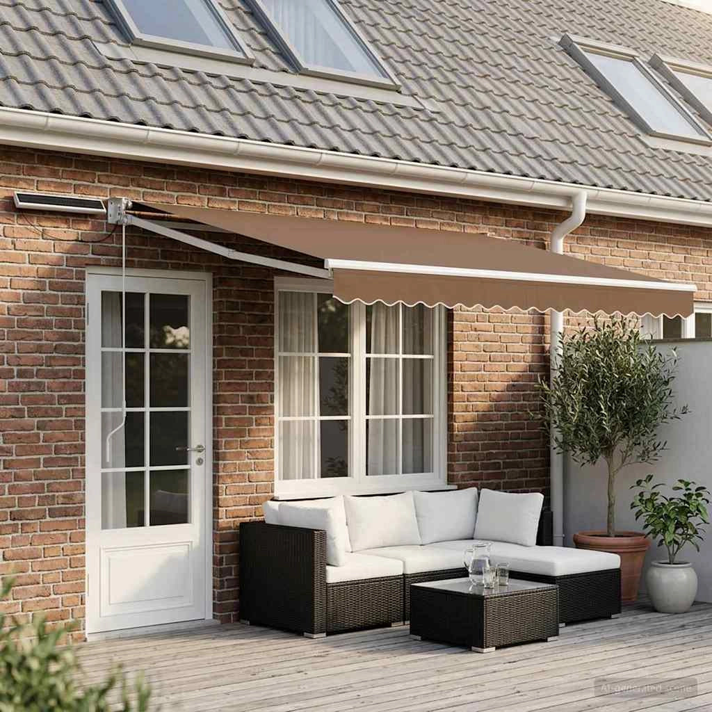 Tettuccio Elettrico Retrattile Tortora 5 x 3 m 3426371