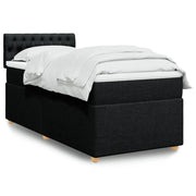 Giroletto a Molle con Materasso Nero 90x190 cm in Tessuto 3288844