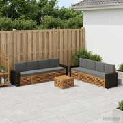 Set divani con cuscino 9 pcs Legno di Acacia Massello 3384183
