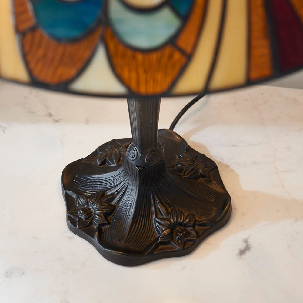 Lampada da tavolo Tiffany Hector vetro 2xE27 dimmer