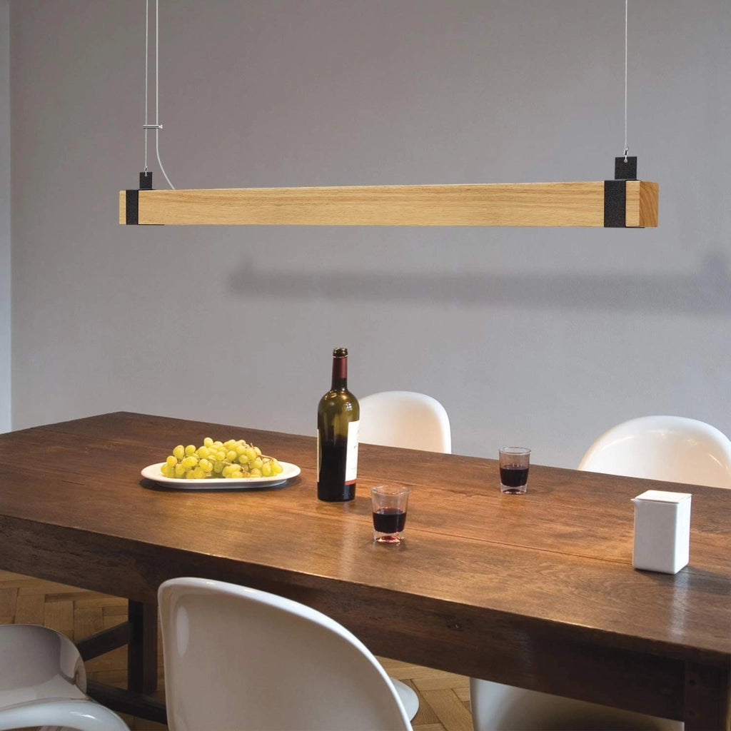 Lampada a sospensione ZMH con telecomando altezza regolabile stile rustico