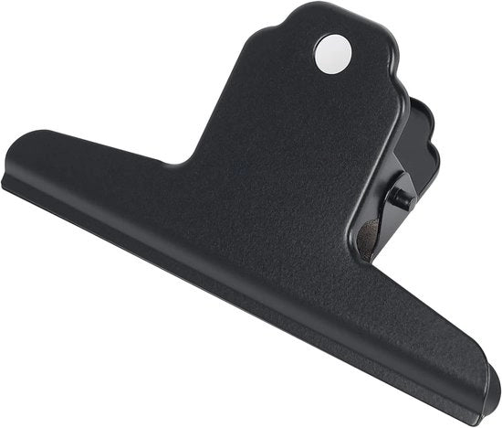 Bull-dog clip metallico - 100 mm - 12 pezzi - nero