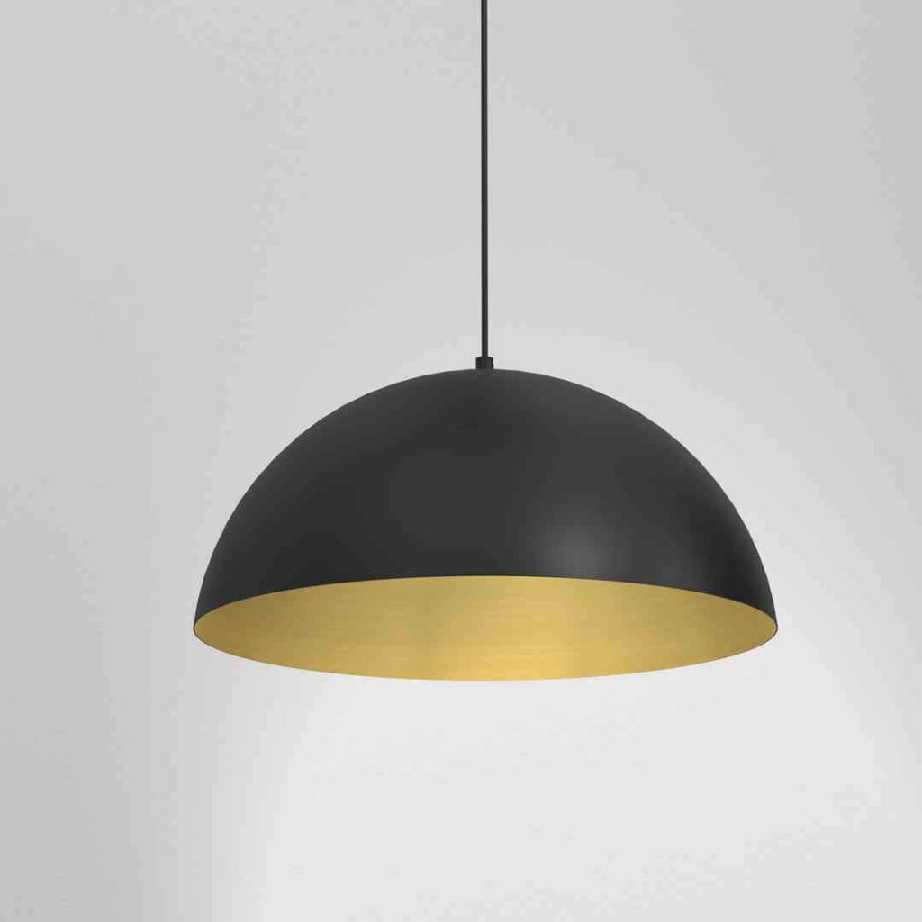 Lampada a sospensione Milagro Beta nera oro Ø35 E27