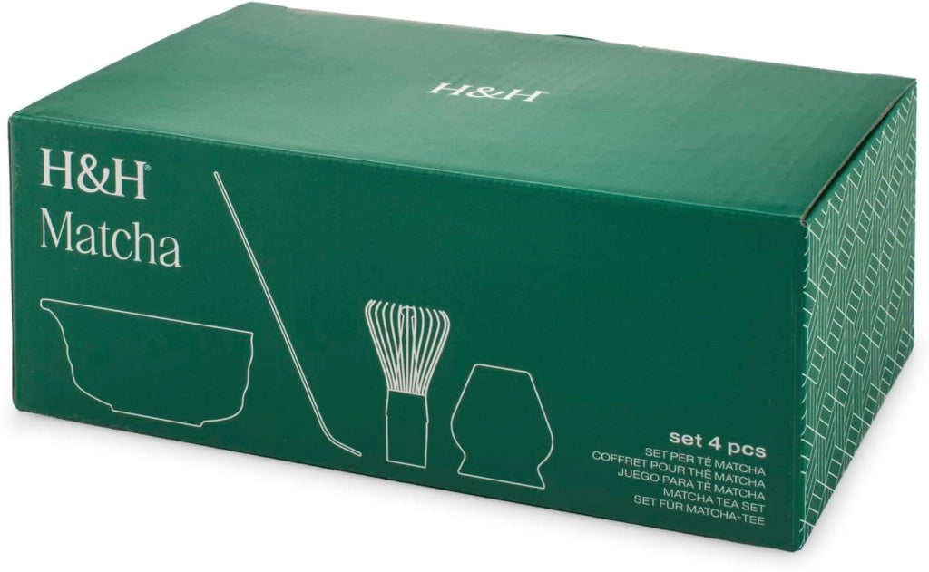 Confezione 4 pezzi matcha tea in porcellana verde