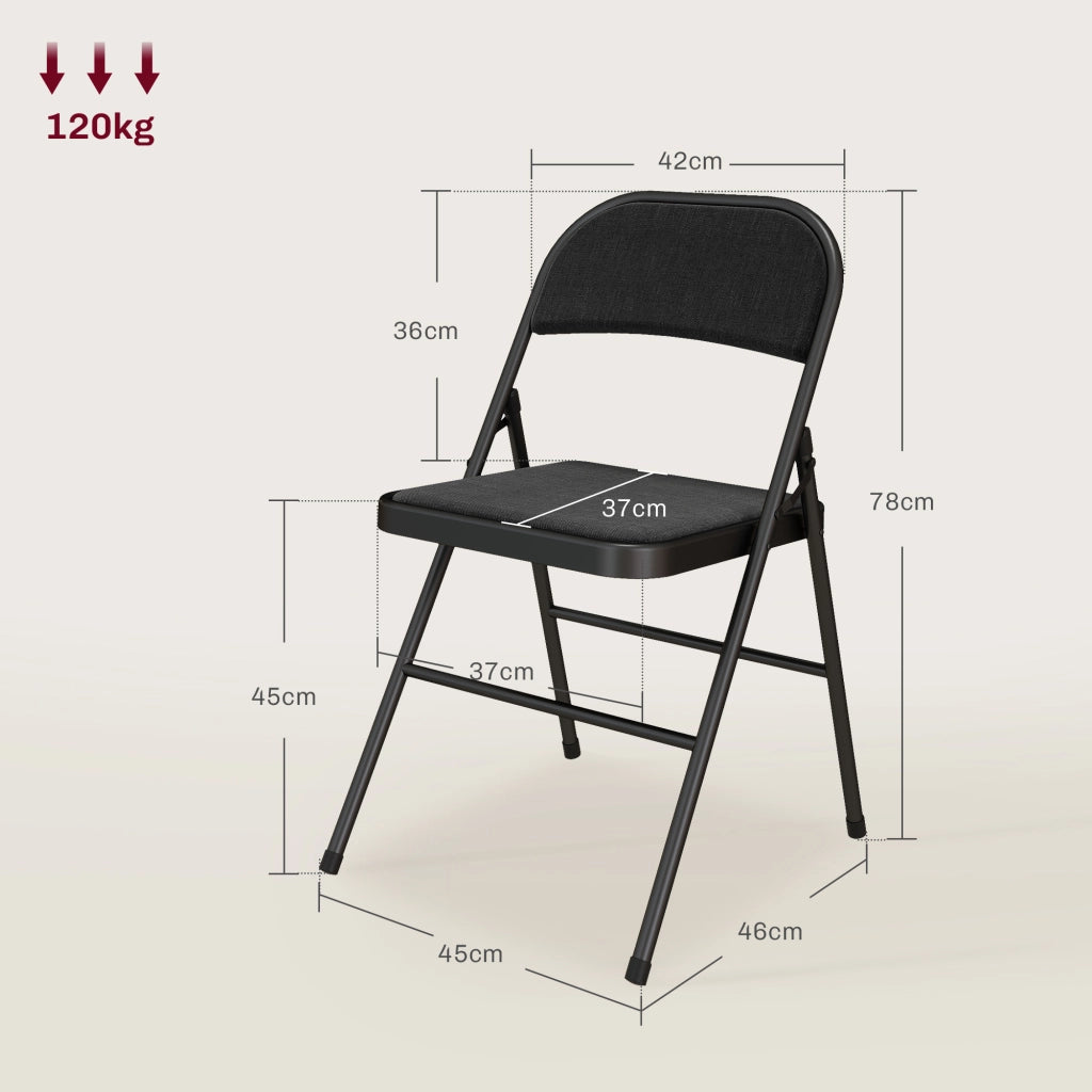 Sedia Pieghevole ¨C Minimal ¨C Nero 45x46x78 cm