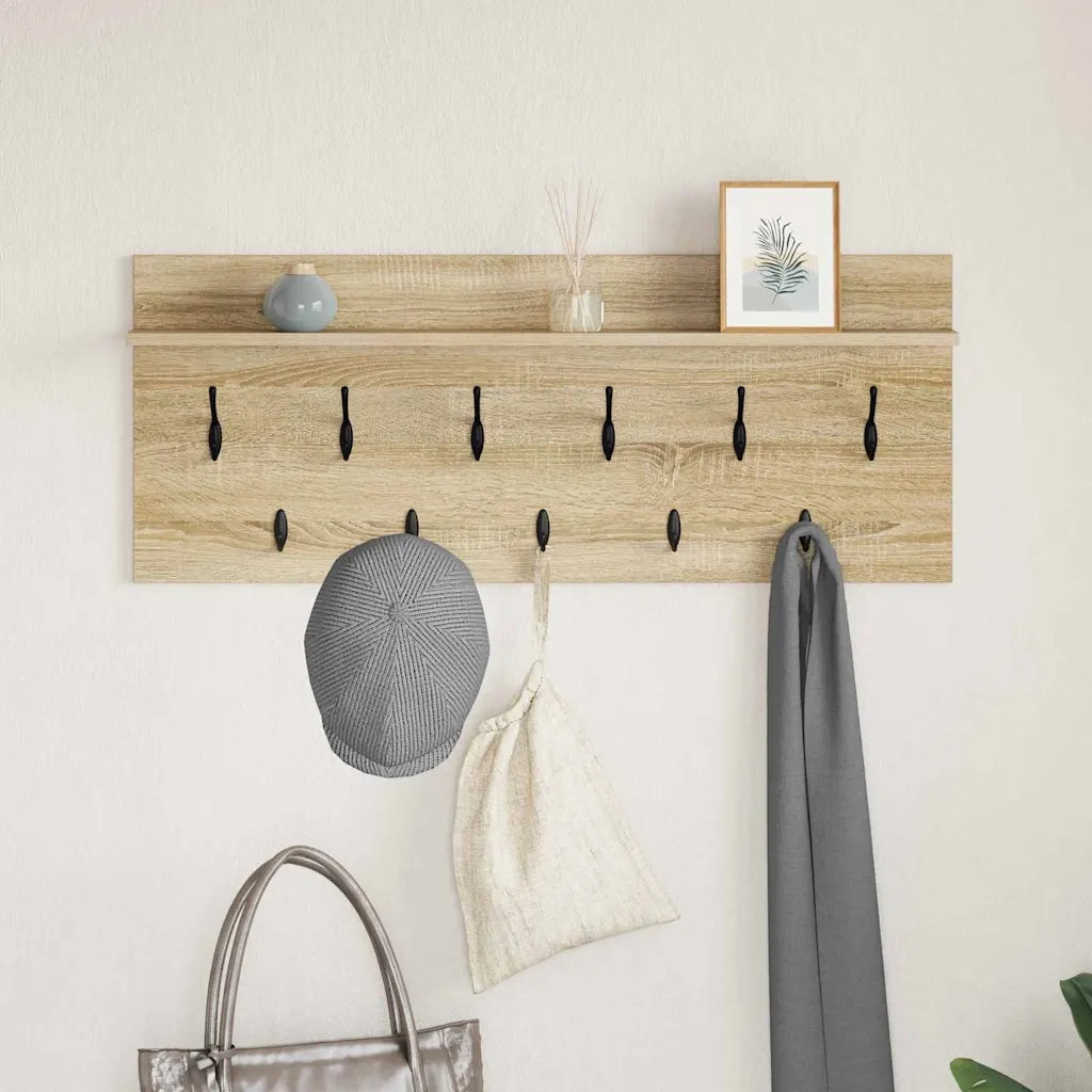 Appendiabiti a muro A parete Rovere Sonoma 100 x 40 x 12 cm 874445