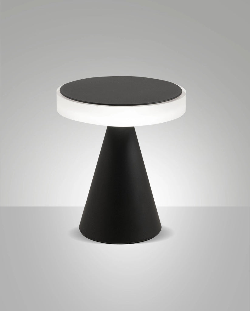 Lampada da Tavolo LED Fabas Luce Neutra 8W 750lm 3000K, Struttura Metallo e Metacrilato con Regolazione a Tocco, Colore Nero - Fabas Luce
