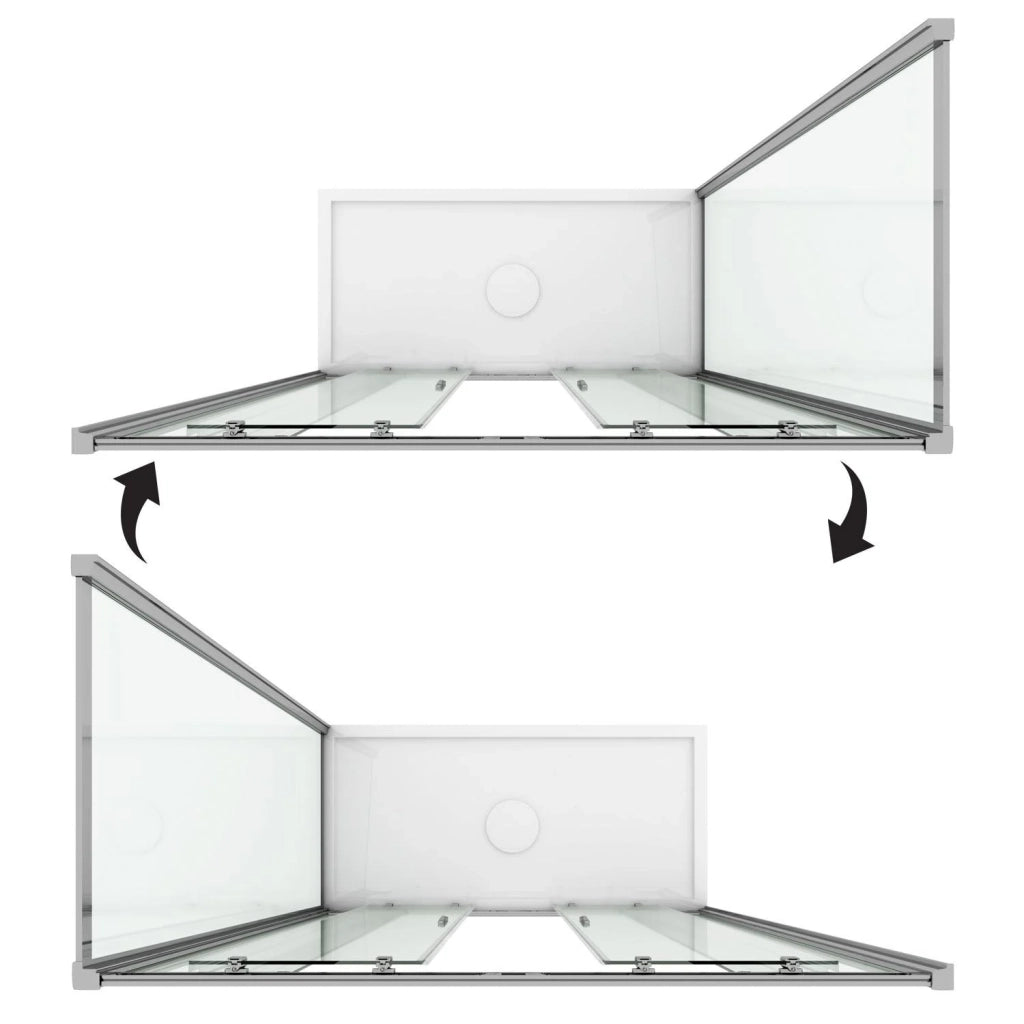 Box Doccia 70x150 CM H198 trasparente mod. Young Duo 2 Ante