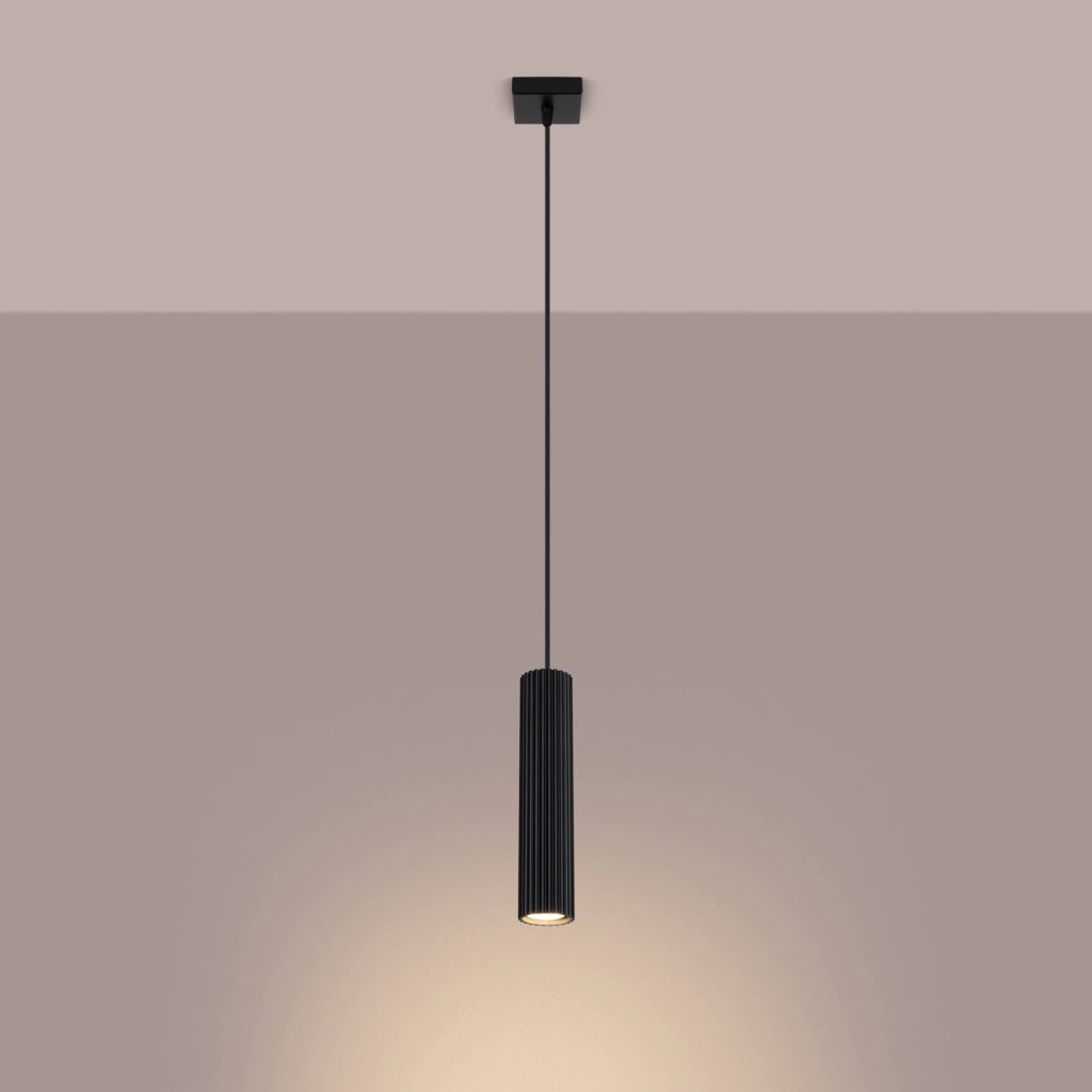 Lampada a sospensione KARBON 1 nero