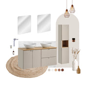 Set mobili bagno 60 cm con lavabo per mobile Dance Viva Cashmere 60 cm