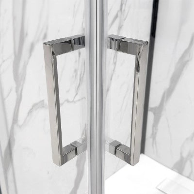 Box doccia 70x90x70 cm con doppio scorrevole trasparente H 200 cm Ted