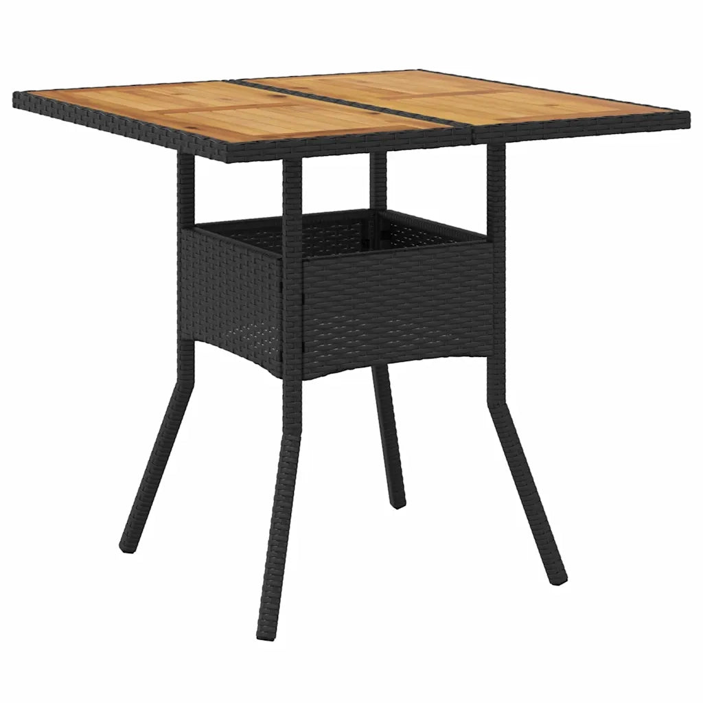 Set da Pranzo per Giardino 5 pcs Nero polyrattan 3334936