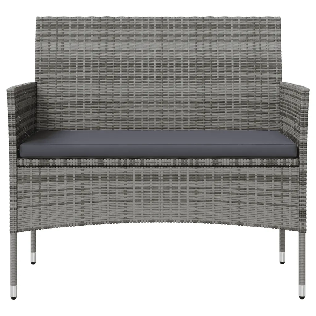 Set Divani da Giardino 16 pz con Cuscini in Polyrattan Grigio 3095960