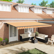 Tessuto per Tenda Giallo e Arancione 500 × 350 cm Poliestere 3331492