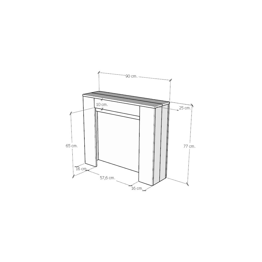 Consolle allungabile 90x25/211 cm Kivra Noce