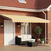 Cornice per Tenda Manuale con LED Giallo e Bianco 4 × 3,5 m 3420631