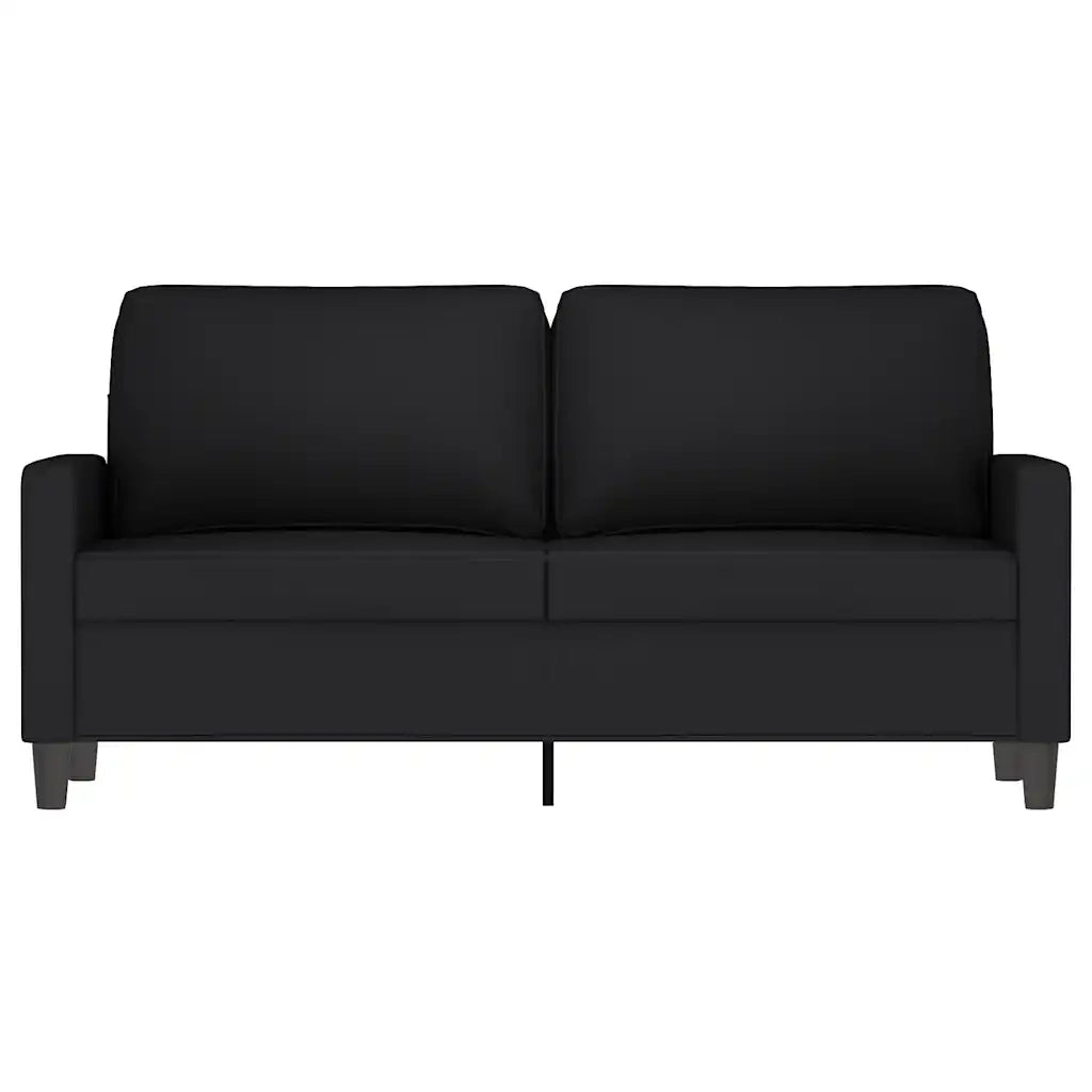 Divano a 2 Posti-Sofa 2 Posti Nero 140 cm in Velluto 737585