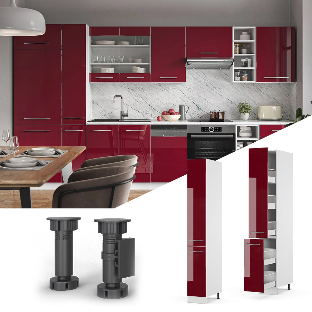 Vicco Armadio da farmacia Rosso bordeaux lucido 30 cm