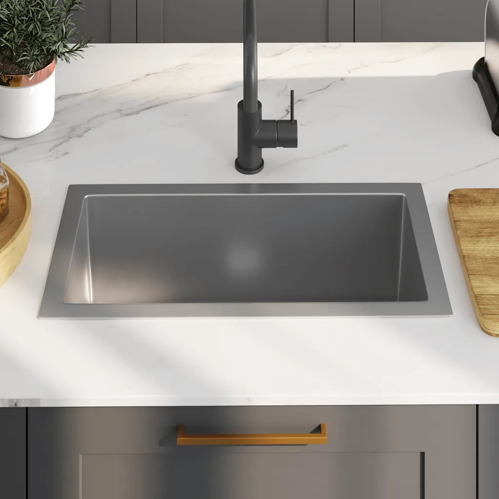 Lavello da Cucina Lavorato a Mano in Acciaio Inoxcod mxl 102718