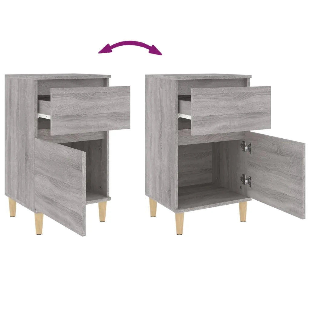 Comodino | Armadio da Notte | Mobiletto da notte Grigio Sonoma 40x35x70 cm