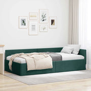 Cornice del letto ad angolo Verde Scuro 90 cm x 200 cm Tessuto 42016047