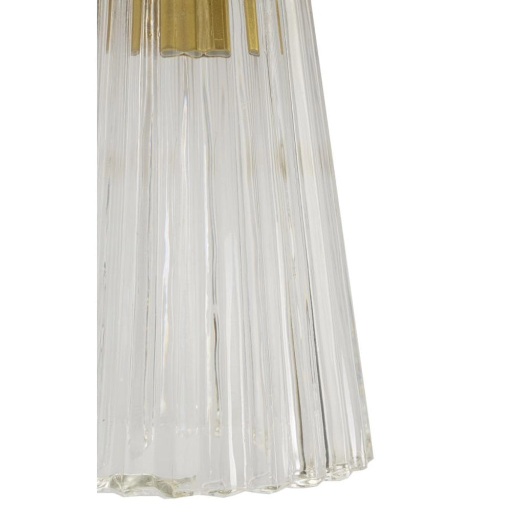 Lampada a Parete VKH908, Oro, Vetro, 11x16x40 cm