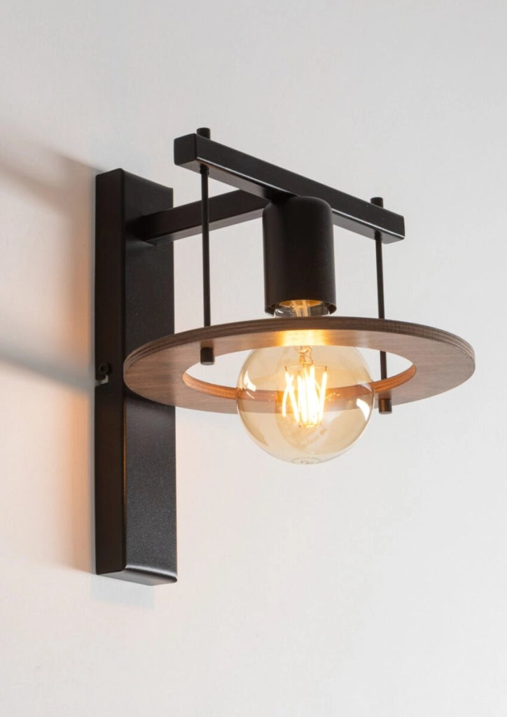 Applique boho nero/marrone Coffee E27 15W Sigma Lighting