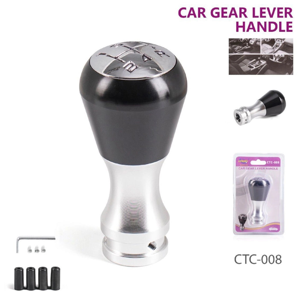 POMELLO CAMBIO AUTO UNIVERSALE CROMATO CTC008 IN ALLUMINIO CON ADATTATORI E CHIA
