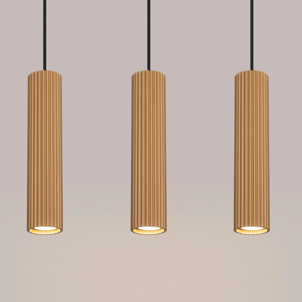 Lampada a sospensione KARBON 3L oro