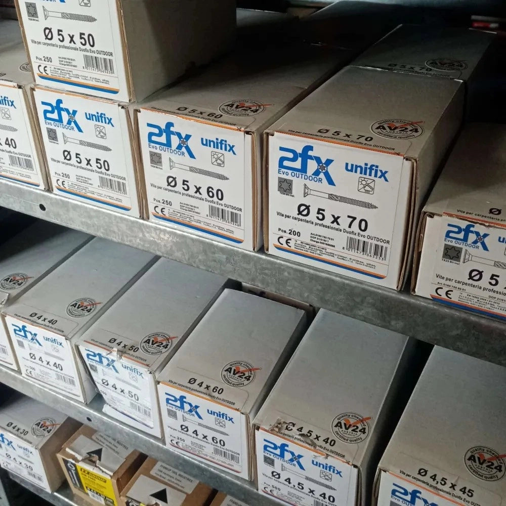 Vite per legno 6x140mm - 100 unità 2fx duofix evo outdoor impronta torx