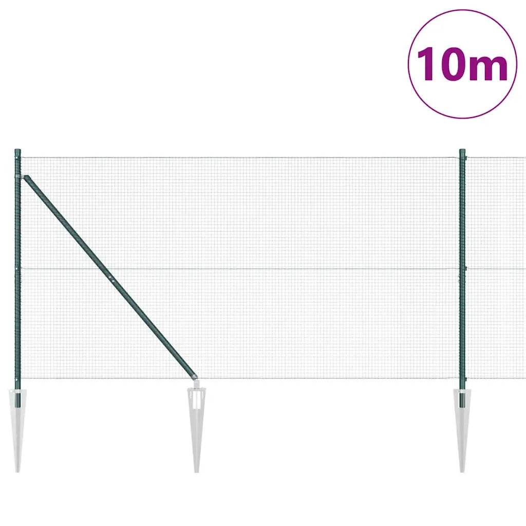 Recinzione da Giardino | Recinzione in rete saldata con punte Acciaio e PVC Verde Rete