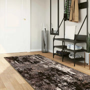 Runner Tappeto MARSA Nero 100 x 350 cm Poliestere e PVC 42023385