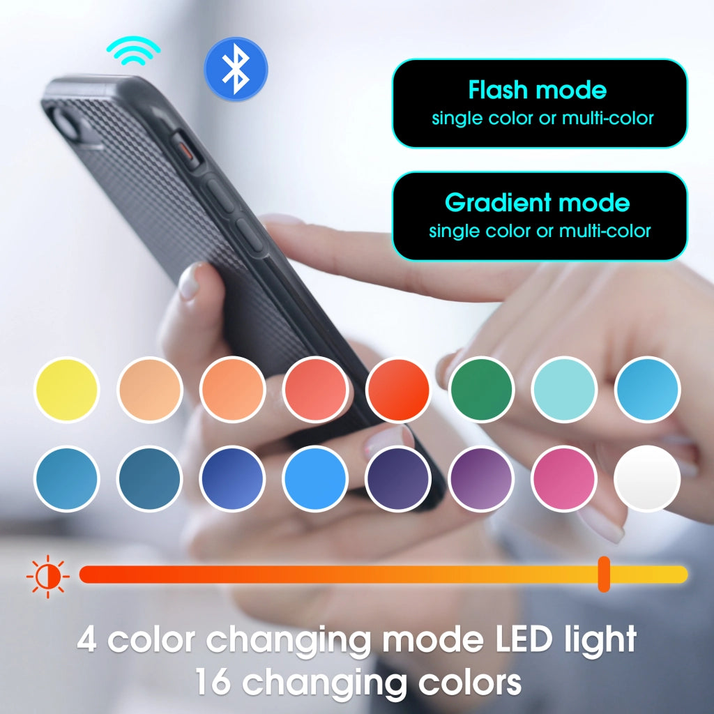 OKWISH Tavolino da Salotto con Ripiano in Vetro e LED, Controllo Bluetooth, per Soggiorno, Nero e Bianco, 90 x 45 x 35.5 cm