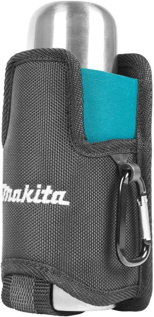 Makita E-15562 Thermos e Supporto Regolabile con Borsa da Cintura Compatibile fino a 500 ml Acciaio Inox con Moschettone e Portapenne colore Argento