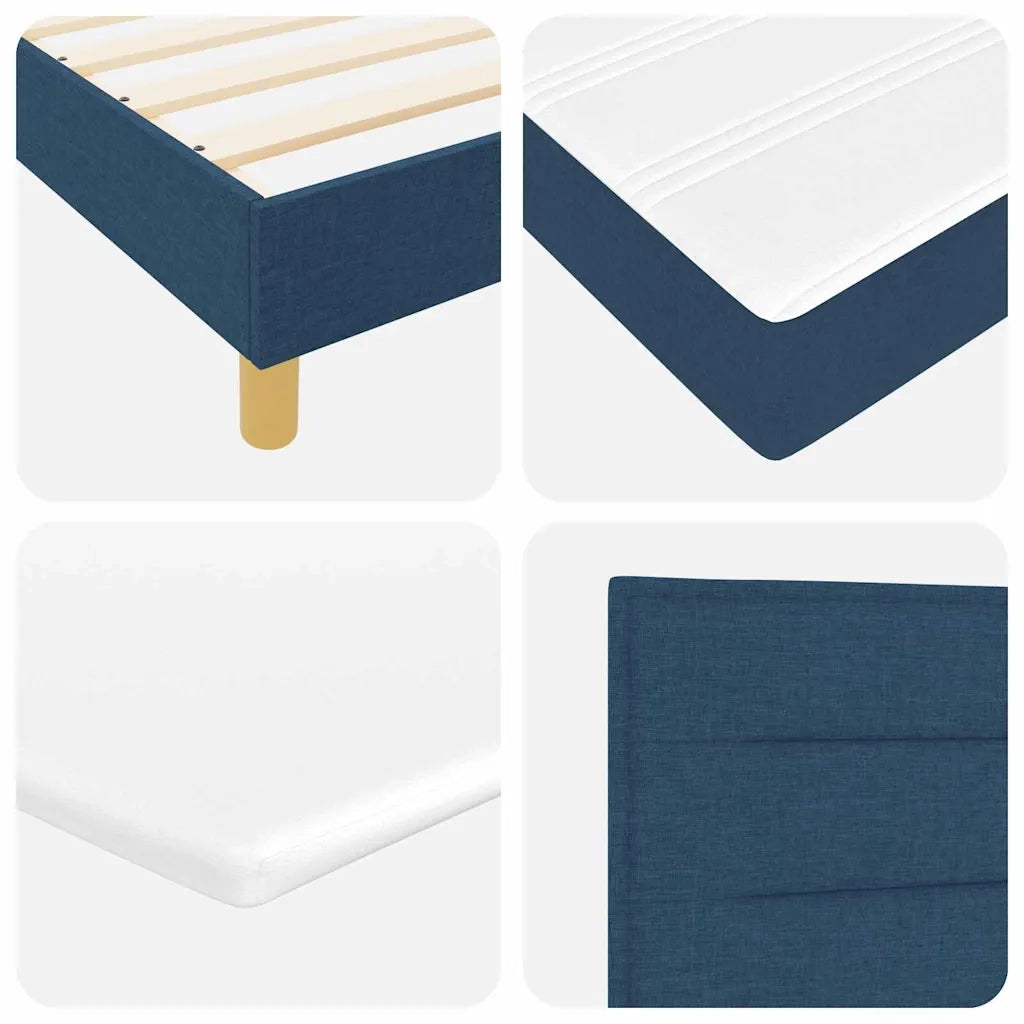 Letto a molle con materasso Blu 200 x 100 cm Tessuto 3341222