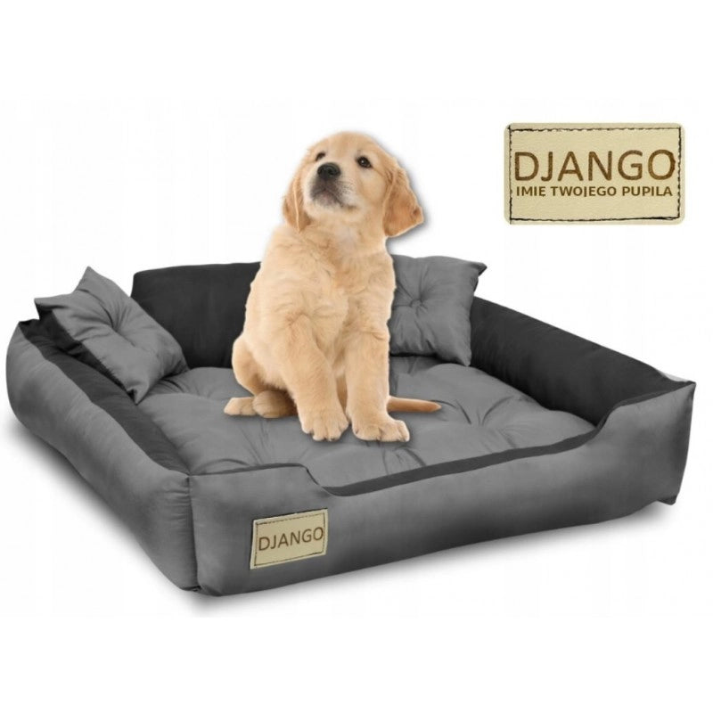 AIO FACTORY Cuccia per cani 55x45 cm personalizzata in microfibra impermeabile grigia