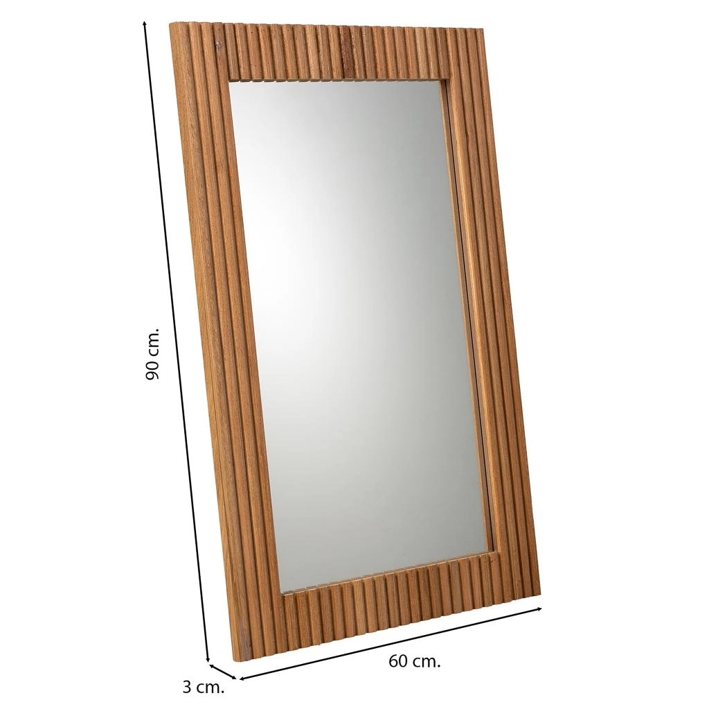 Specchio in legno marrone 60x3x90