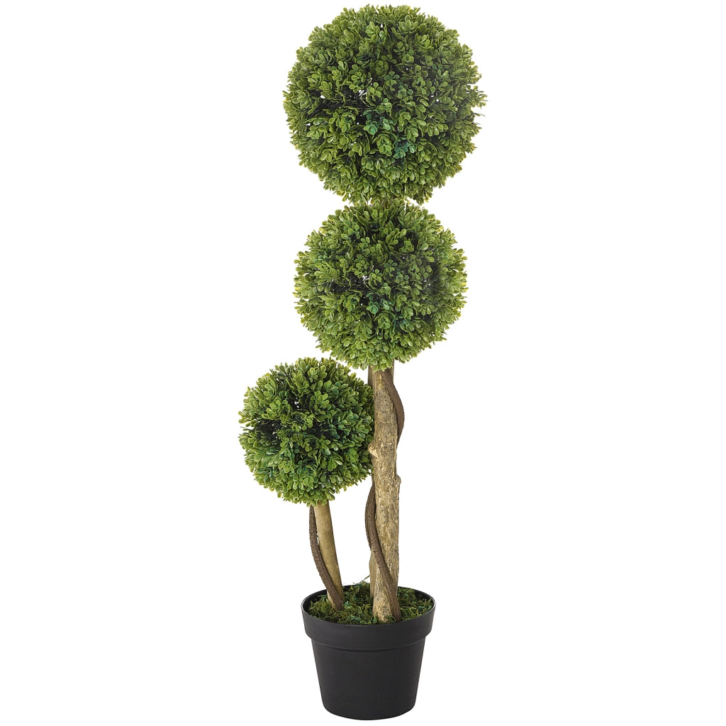Pianta Artificiale Bosso 3 Sfere ¨C Minimal ¨C Vaso Incluso 90 cm