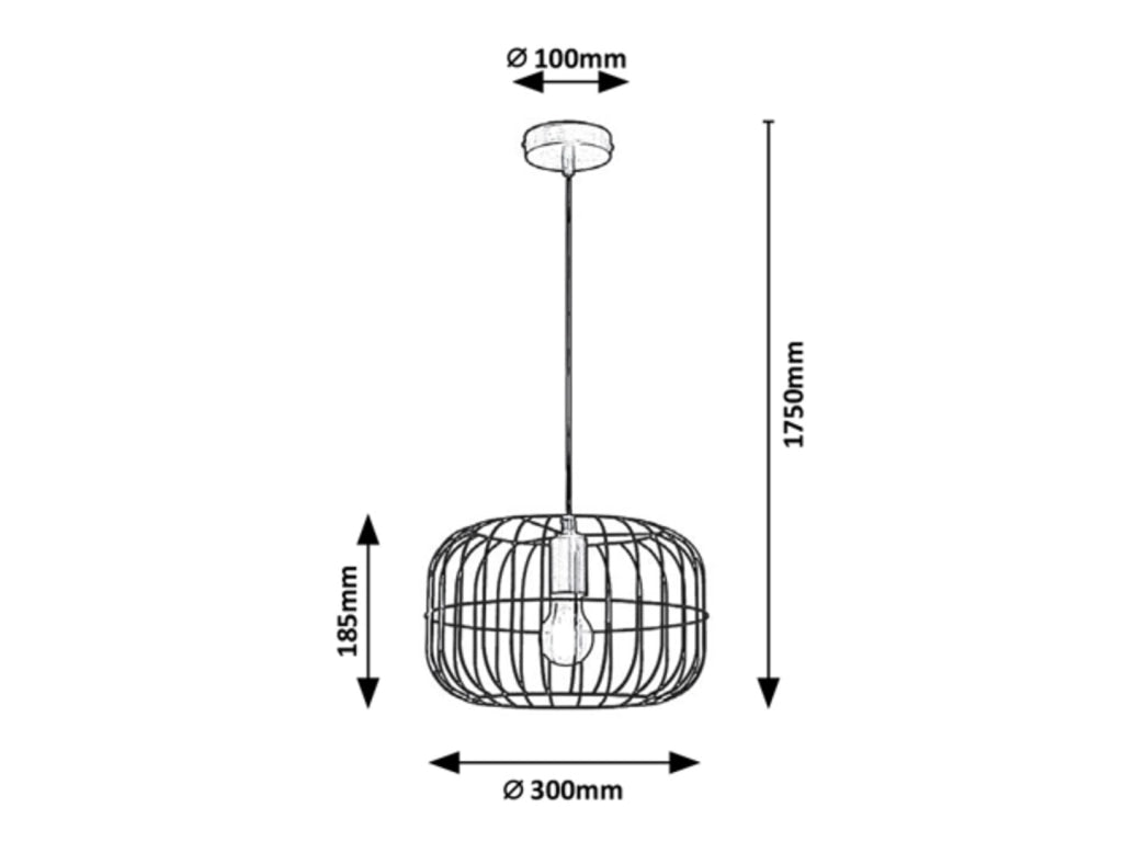 Lampada sospensione industriale Rabalux Xenia blu E27