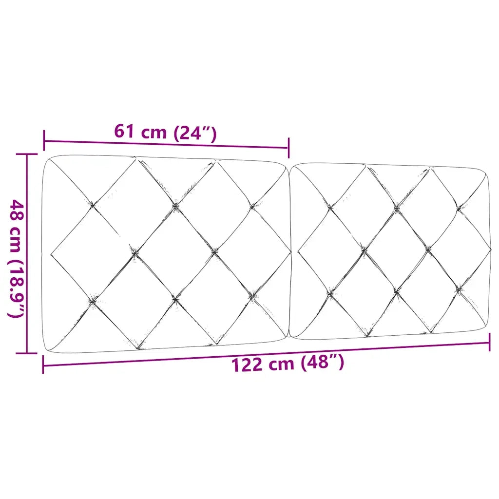 Cuscino Testiera Grigio Chiaro 120 cm in Tessuto 4019212