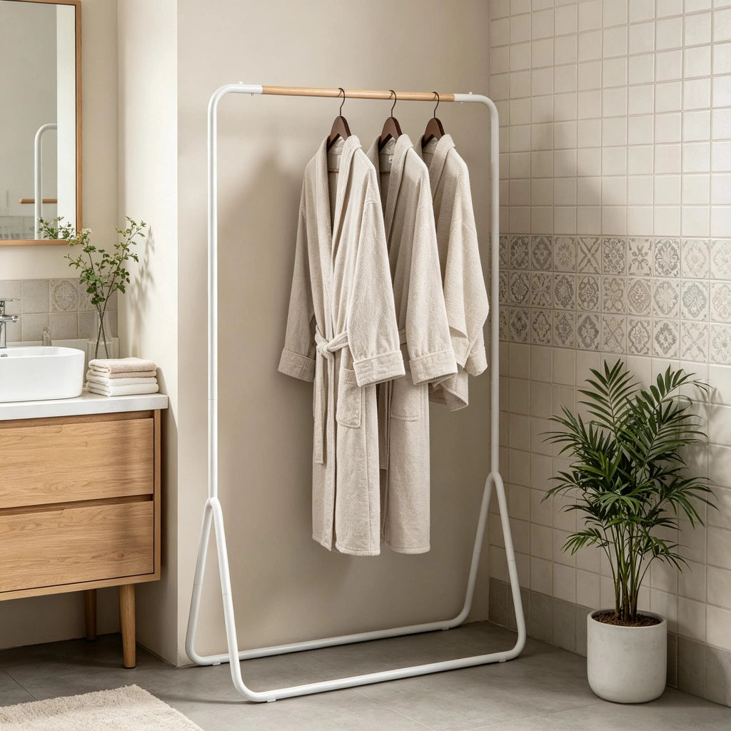 APPENDIABITI Multifunzionale 80x45x145 cm Bianco Metallo